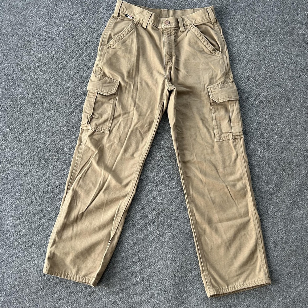 Carhartt FR Pants Mens 32x30 Beige FRB240 Original Fit Flame Resistant Cargo